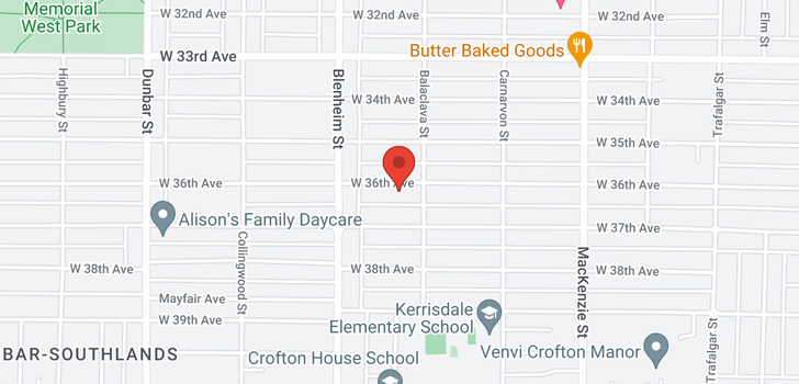 map of 3349 W 37TH AVENUE